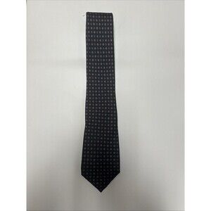 Men’s silk Tie Tattersall Black Blue Yellow Flowers